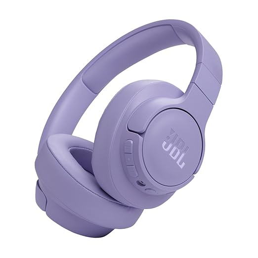 JBL Tune 520BT Wireless On Ear Headphones with Mic, Upto 57H Battery, Speed Charge : 5 Min Charge Gives Up to 3H of Playback, Multipoint Connect, Customizable Bass with Headphones App, BT 5.3